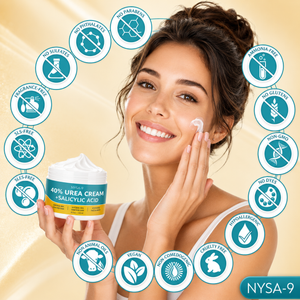 Woman applying ZERVANI Urea Balm to soften and hydrate skin